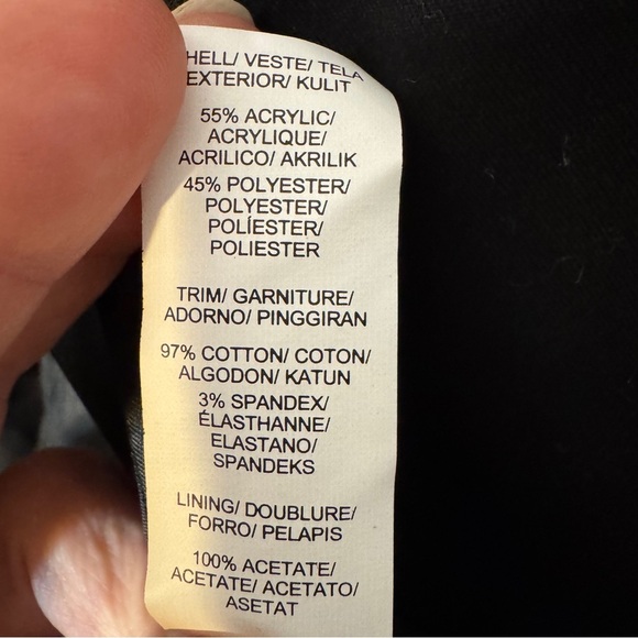 Lucky Brand red and black tweed moto jacket asymmetrical zip closure.‎ Size L - Picture 10 of 16